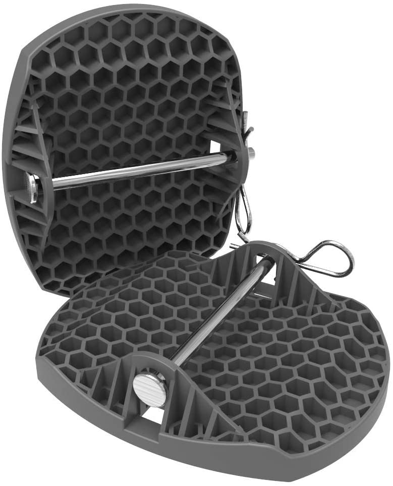 Outdoor Revolution AC450 - basi da fissare ai piedini di stazionamento caravan, con perni in metallo (confezione da 4)