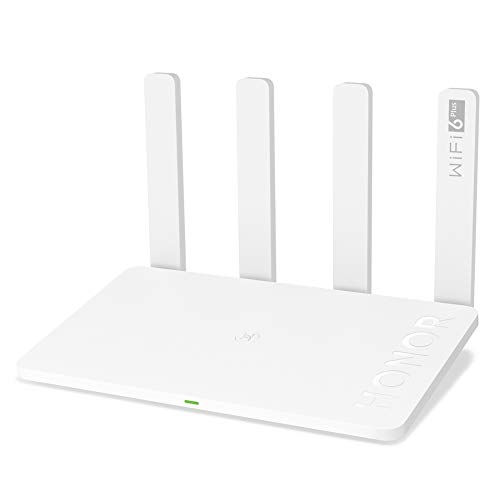 HONOR Router 3 - Router Ethernet Dual Band WiFi 6, 2402 Mbps/5 GHz + 574 Mbps/2,4 GHz, 4 Porte Gigabit, 4 Antenne, Supportare Il Controllo Genitori, WPS, VPN, Rete Ospite, Bianca