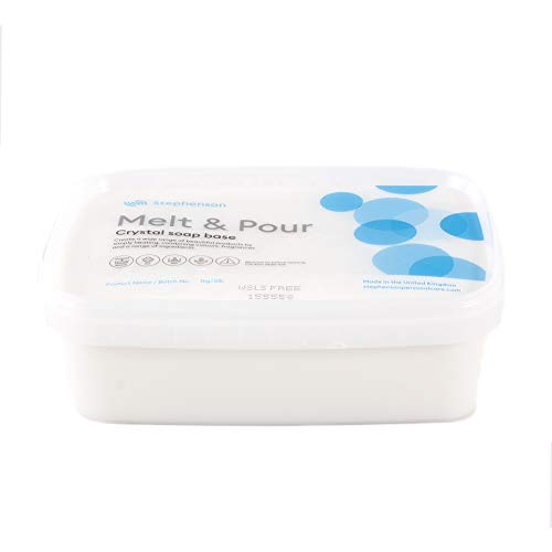 Melt and Pour, base per sapone da sciogliere e versare senza SLS, 2 kg, colore bianco (etichetta in lingua italiana non garantita)