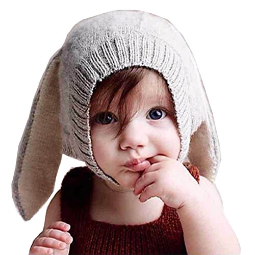 Tuopuda® Cappello Invernale Bambino Neonato Cappello con Orecchie Cappello Pile Berretto Maglia (Grigio)