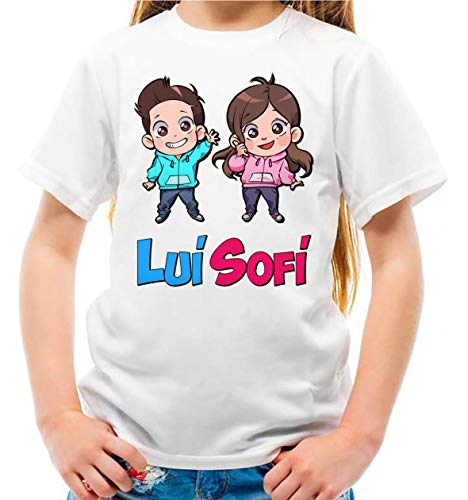 Maglietta Youtuber Fumetto Lui Bambino e Sofi Bambina (7-8 Anni)