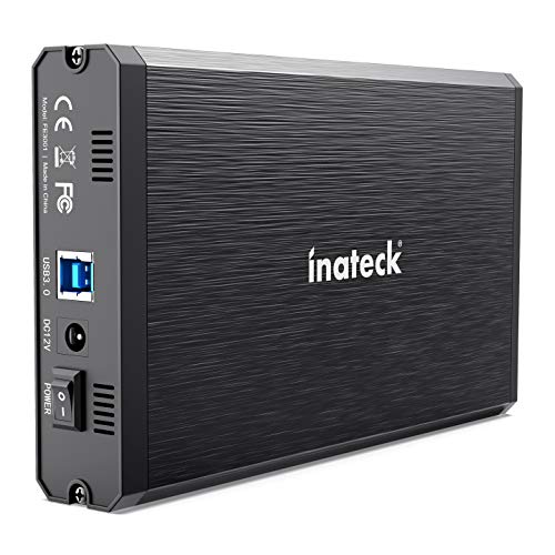 Inateck case hdd 3.5 sata usb 3.0, Box Custodia Esterna in Alluminio per Disco Rigido Esterno/SSD da 3,5/2,5