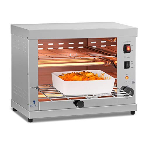 Royal Catering - RCET-360 - Tostapane/Salamandra elettrico - 220 V - 3,25 kW - da 50 a 300° C - con timer - spedizione gratuita