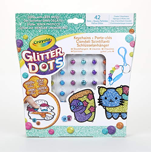 CRAYOLA Glitter Dots - Ciondoli Scintillanti, Set per Giocare e Creare con Il Glitter Modellabile