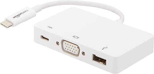 AmazonBasics - Adattatore multiporta, con collegamenti USB-C e VGA