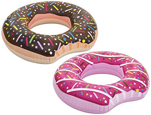 Bestway - Salvagente Donut, 94 x 94 x 28 cm Braun + Pink