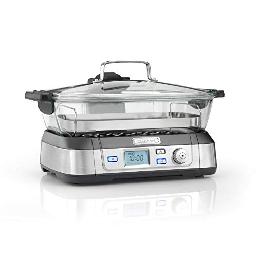 Cuisinart VAPORIERA Digitale COOKFRESH STM1000E, 1800 W, 5 Litri, Acciaio, Nero