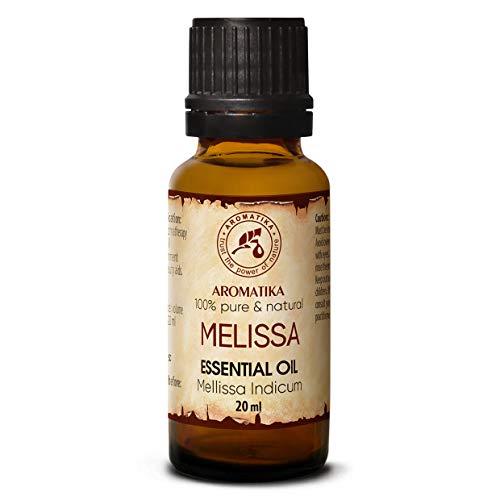 Olio di melissa 20ml - Melissa Indicum - India - 100% Puro & Naturale - Melissa Miglior Olio per Aromaterapia - Aroma Bath - Diffusore - Home Fragrance - Olio Melissa di Aromatika