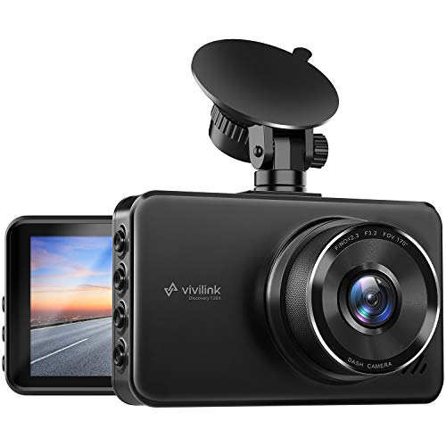 ViviLink T20X Dash Cam 2.5K Telecamera per Auto da 3 Pollici, Obiettivo Grandangolare di 170°, WDR, G-Sensor, Registrazione in Loop, Rilevatore di Movimento, Monitor di Parcheggio