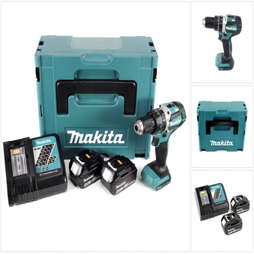 Makita DHP484RTJ drill Senza chiave Nero, Blu 1,8 kg