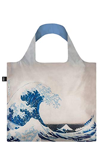 LOQI Museum Hokusai The Great Wave Bag Borsa da spiaggia, 50 cm, 20 liters, Multicolore (Multicolour)