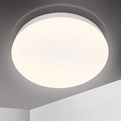 Oeegoo 15W LED Lampada Plafoniera, IP54 Impermeabile IP54 Lampada da Bagno, 1300LM Lampada da soffitto Bianco Naturale 4000K per Soggiorno Sala Pranzo Letto Cucina Balcone Corridoio