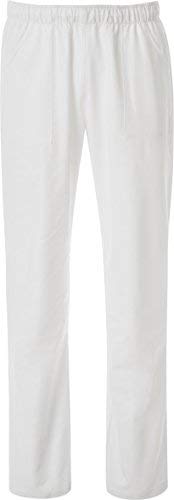 JOBLINE Pantalone Coulisse con Tasche Bianco TG. 4XL Cotone