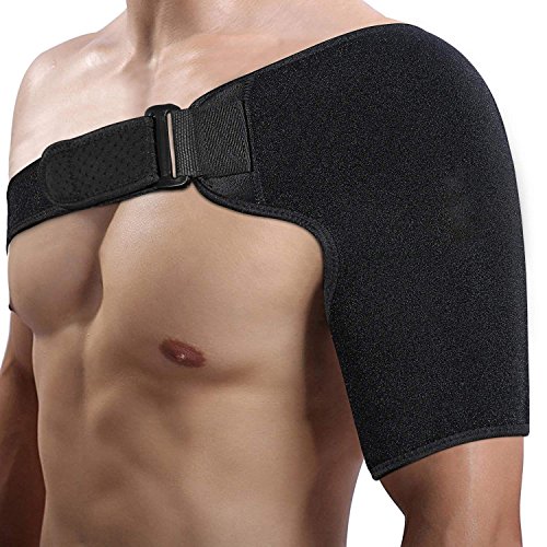 Tutore Spalla per Destra e Sinistra, Supporto Spalla Donna Uomo Lussata Palestra Allenamento Fascia, Cuffia Rotatori Spallamento con Cintura Regolabile Immobilizzatore Prevenzione Neoprene