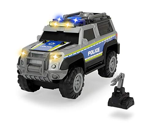 Dickie Toys - SUV con accessori, auto della polizia, fuoristrada, auto giocattolo, portellone posteriore, luce e suono, batterie incluse, 30 cm, a partire dai 3 anni
