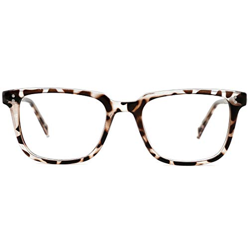 TIJN Blue Light Blocking occhiali per donne e uomini lenti anti-affaticamento occhi uso computer occhiali 01-leopardato 90