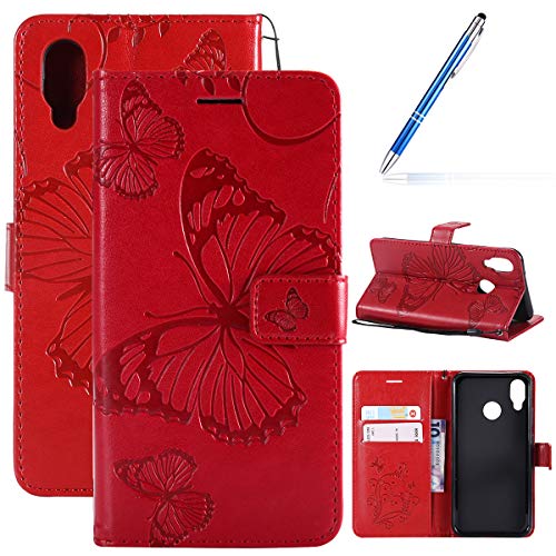 Robinsoni Custodia Compatibile con Huawei P20 Lite Cover Folio a Fogli Mobili Cover Libro Pelle PU Case Taccuino Cover Huawei P20 Lite Portafoglio Custodia Libretto Flip Caso Magnetica Farfalla Cover