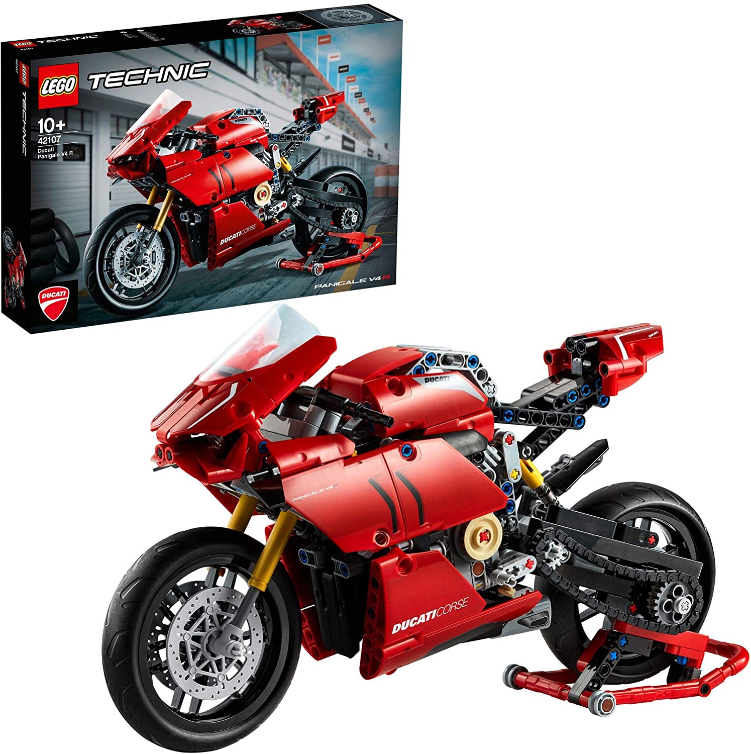 LEGO Technic Ducati Panigale V4 R, Superbike collezionabili da esposizione,42107