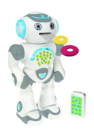 Lexibook- Powerman Max-Robot éducatif programmable Jouer apprendre-Jouet pour garçons et Filles-Parle en Français, Danse, Musique, STEM, raconte histoires, Lance des disques