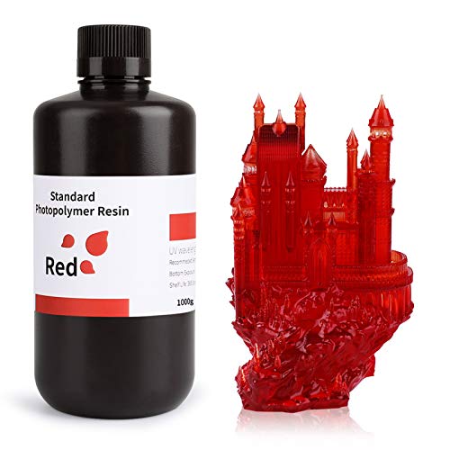 ELEGOO LCD UV 405nm Resina Rapida per Stampante 3D LCD 1000g Resina Fotopolimerica Rosso
