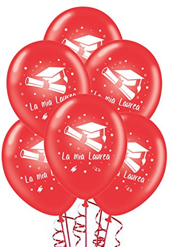 ocballoons Palloncini Laurea Rossi addobbi e Decorazioni per Feste Party Confezione 20pz…