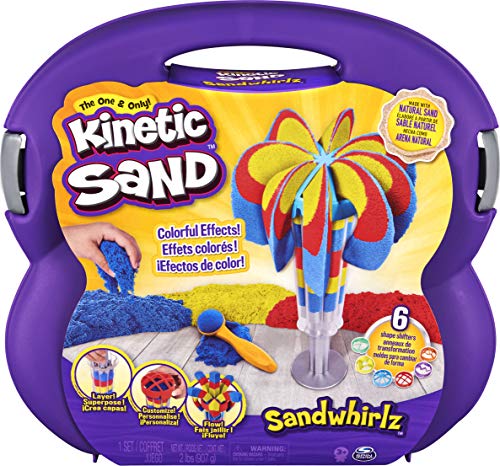 Kinetic Sand Set Valigetta Cascate Arcobaleno, 907Gr di Sabbia In 3 Colori e 10 Accessori, dai 3 Anni, 6055859