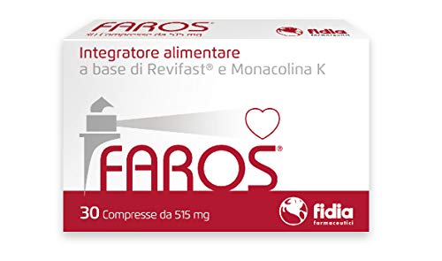 Faros Integratore Alimentare per il controllo del colesterolo | Senza Glutine, senza Lattosio, senza Citrinina | Confezione da 30 COMPRESSE