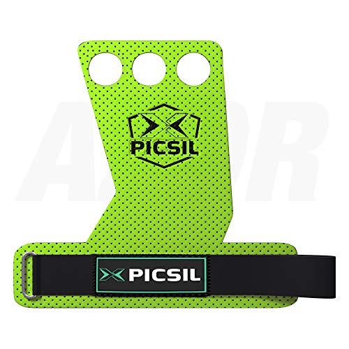 PICSIL AZOR Pracalli 3H - Guanti Crossfit Paracalli per Palestra e Sollevamento Pesi Taglia M. Colore Verde