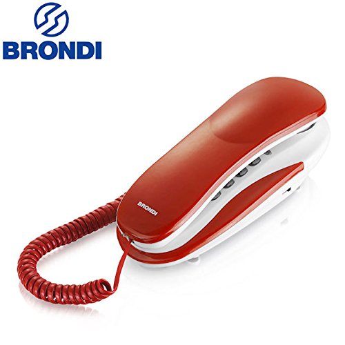Brondi Kenoby Telefono Fisso, Rosso/Bianco