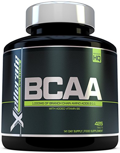 BCAA Compressa 1000mg | 425 Compresse | Dose Giornaliera 3000mg | Scorta Per 141 Giorni | Di Amminoacidi A Catena Ramificata 2:1:1 + B6 | Gli Ingredienti Includono L-leucina, L-isoleucina, L-valina