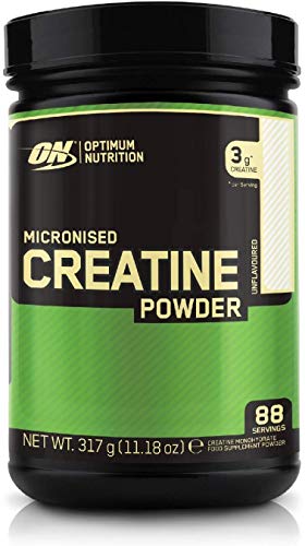 Optimum Nutrition Creatina Monoidrata (Micronised Creatine), Integratori Palestra per lo Sviluppo Muscolare, Non Aromatizzato, 317 g, 88 Porzioni, Polvere