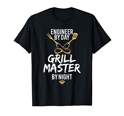 Grill BBQ Master Engineer Funny Barbecue Gift Maglietta