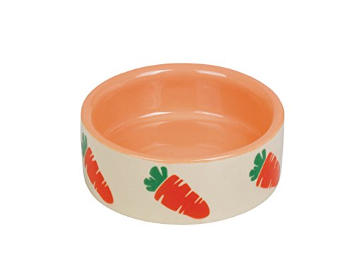 Nobby 73629 Ceramica Mangiatoia Carota, 125 ML, Colore: Beige/Arancione