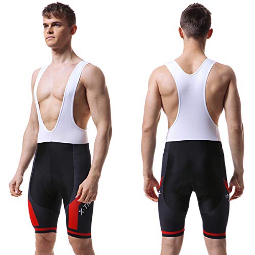 X-TIGER da Ciclismo Uomo 5D Gel Salopette Pantaloncini Corti Imbottiti Set di Abbigliamento Ciclista… (XL, 501)