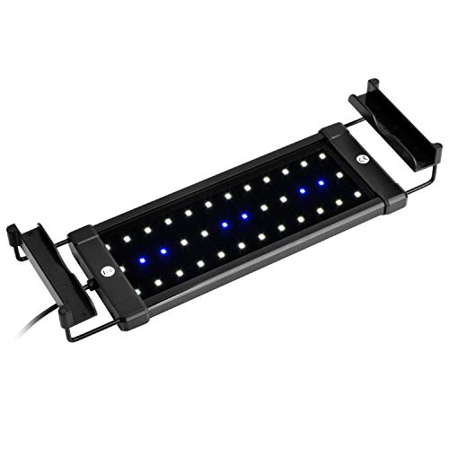 NICREW Illuminazione per Acquario, Plafoniera LED Acquario Dolce, Lampada LED per Acquario Luce Acquario 30-48 cm, 6W, 7000K, 380LM