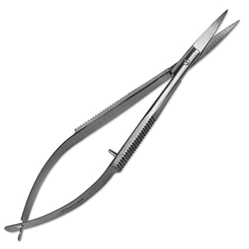 Artemio RE1315 - Forbici di precisione con pinza curva, in acciaio inossidabile, colore: argento, 7,2 x 1 x 17,2 cm