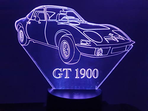 disegno compatibile OPEL GT 1900, lampada da salotto 3D