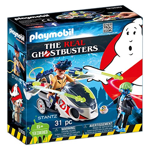 Playmobil- The Real Ghostbusters Giocattolo Stantz con Moto Volante, Multicolore, 9388