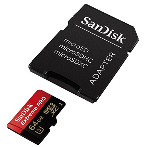 SanDisk Extreme Pro Scheda di Memoria MicroSDXC da 64 GB, Classe 10 UHS-I U3, Velocità di Lettura fino a 95 MB/s, con Adattatore SD