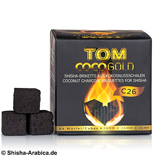 TOM Cococha Gold C26 - Carbone naturale per narghilè, 1 kg