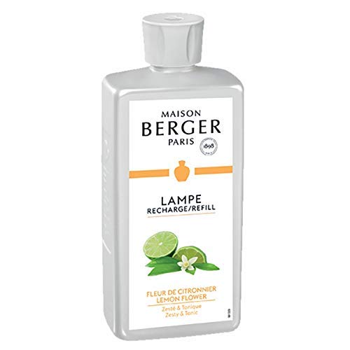 Lampe Berger 115116 Sostituzione della lampada Fragranza Fiore di Limone, Liquido, Argento, 500 ml