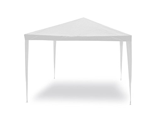 Gazebo facile bianco 3x3 m Struttura in acciaio copertura in pe. 110 gr/m².