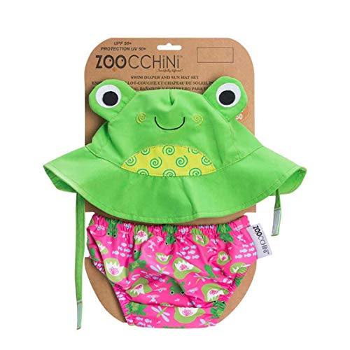 Zoocchini Costumino Contenitivo e Cappellino - Lavabile, Impermeabile, Protezione UPF 50+, 3-6 mesi