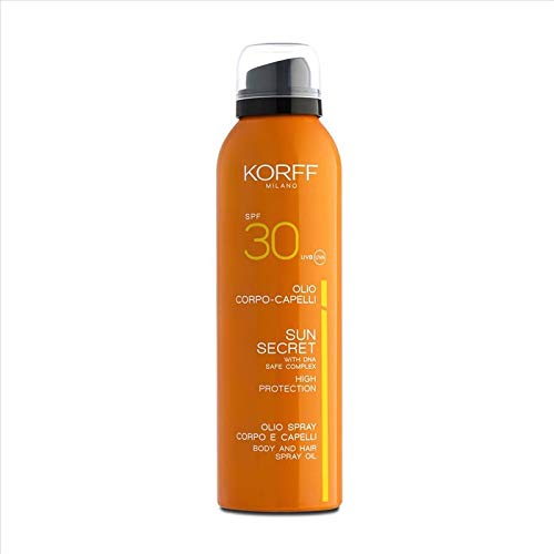 Korff Sun Secret - Olio Spray Corpo E Capelli SPF30, 200ml