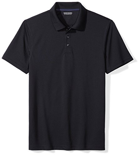 Amazon Essentials Slim-Fit Quick-Dry Golf Polo Shirt, Nero (Black), Medium (Taglia Produttore:):)
