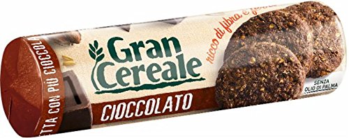 Gran Cereale Biscotti Gran Cereale al Cioccolato, Biscotti dal Gusto Pieno Ricchi di Fibra e Fosforo - 230 g