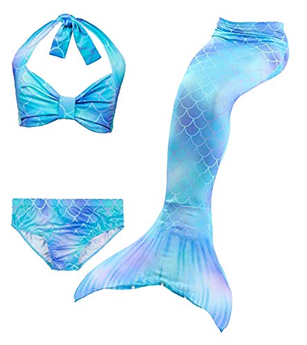 shepretty Coda di Sirena con Bikini per Bambina,DH46,150