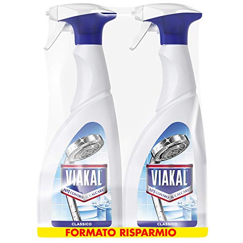 Viakal Detersivo Anticalcare Spray Regolare, Maxi Formato 2 Pezzi da 700 ml