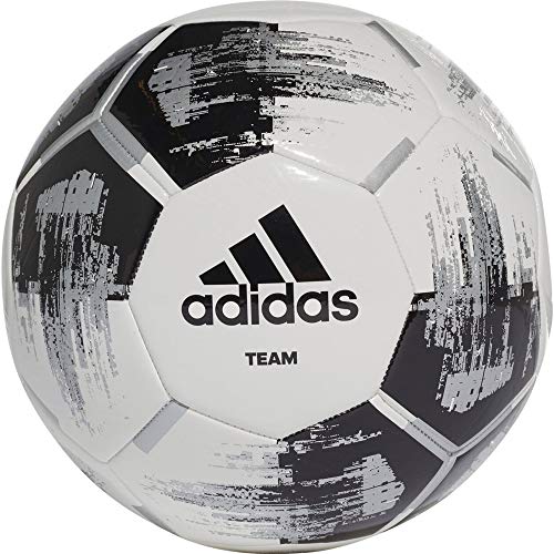 Adidas Team Glider Pallone Da Calcio, Unisex – Adulto, White/Black/Silvmt, 4