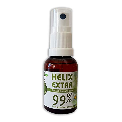 Helix Extra Gocce 99% Bava di Lumaca Pura 100 % Made in Italy coadiuvante per Acne Rughe Cicatrici Macchie Cutanee Smagliature 30ml
